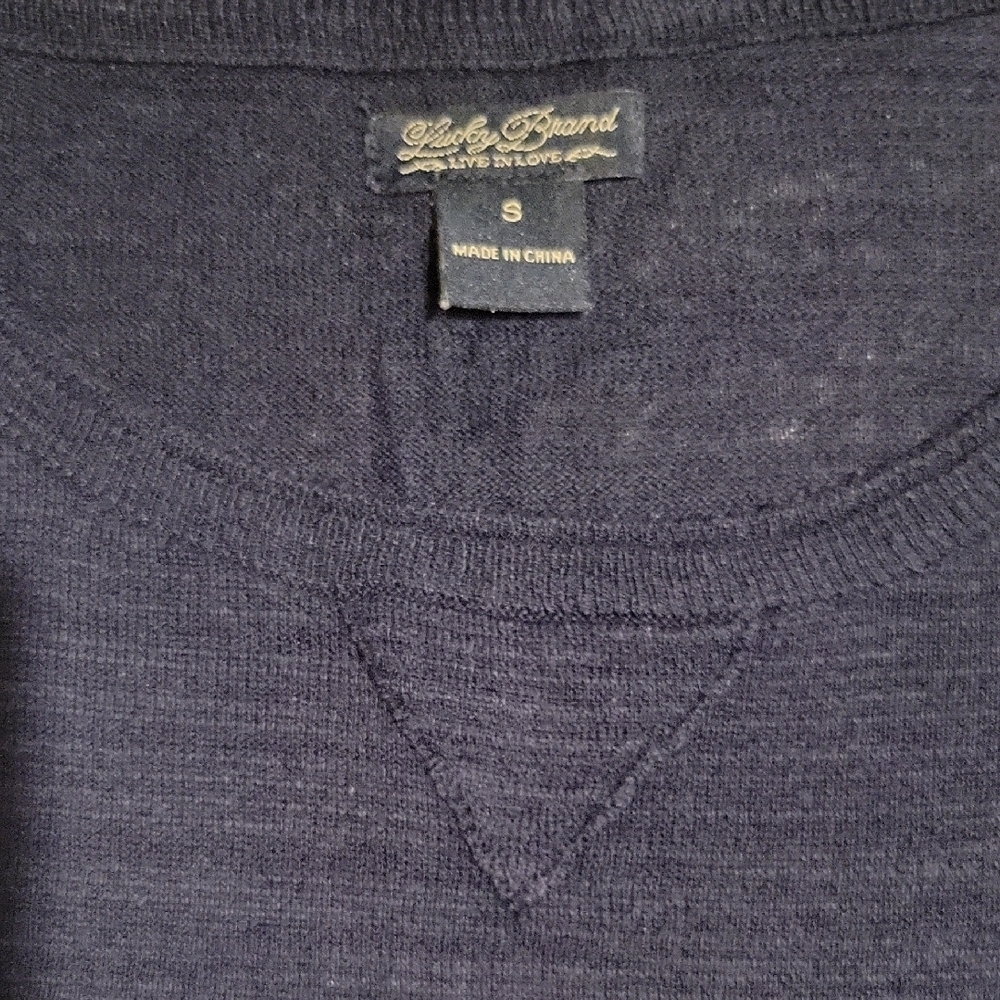 Lucky Brand Navy Knit Sweater - Picture 6 of 12